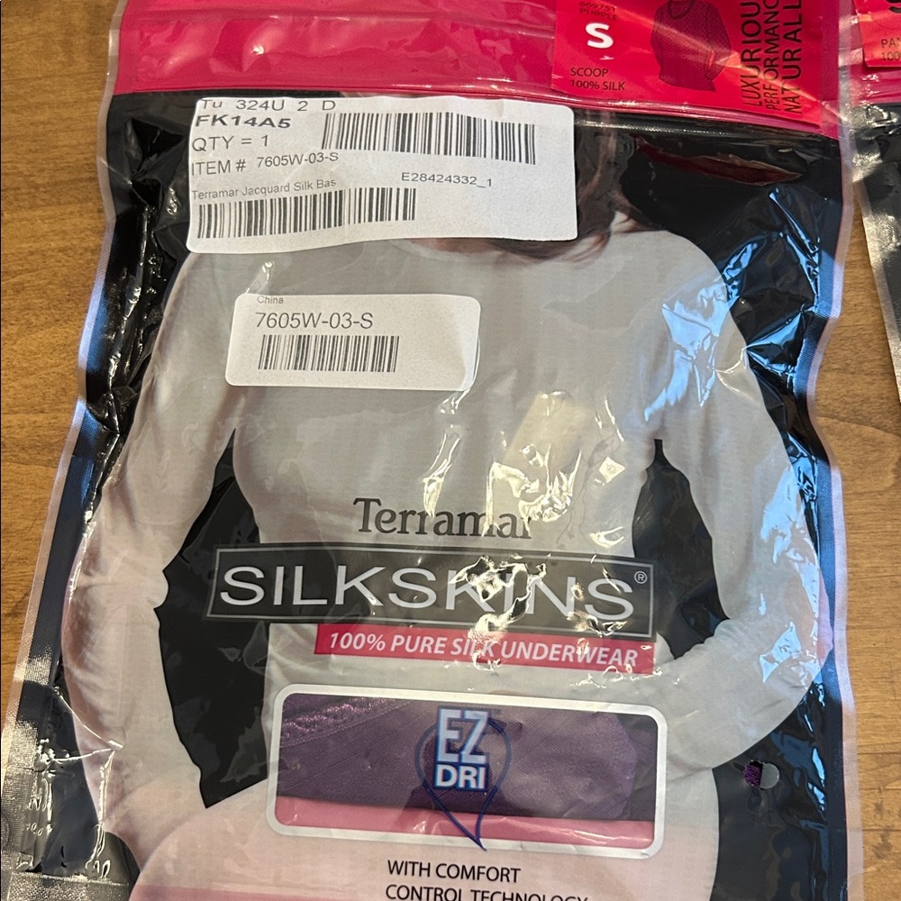 Terramar Silkskins Purple Underwear long sleeve top
